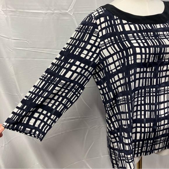 Madewell 3/4 Geometric Print 100% mulberry silk blouse women’s s luxury classy‎ - Picture 5 of 13